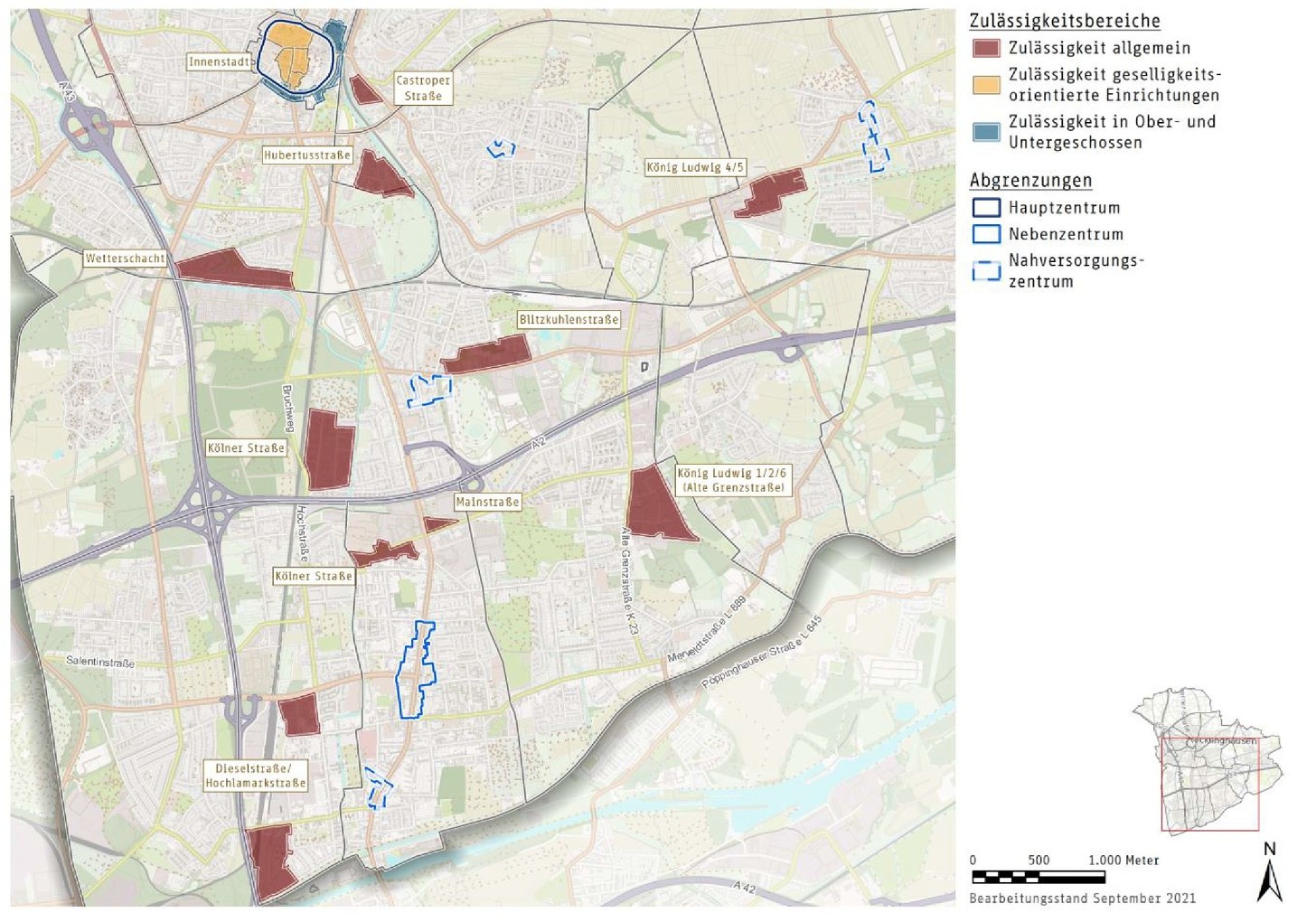 Zul&auml;ssigkeitsbereiche f&uuml;r Vergn&uuml;gungsst&auml;tten 