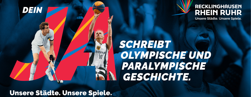 Werbung mit Schrift f&uuml;r Olympia